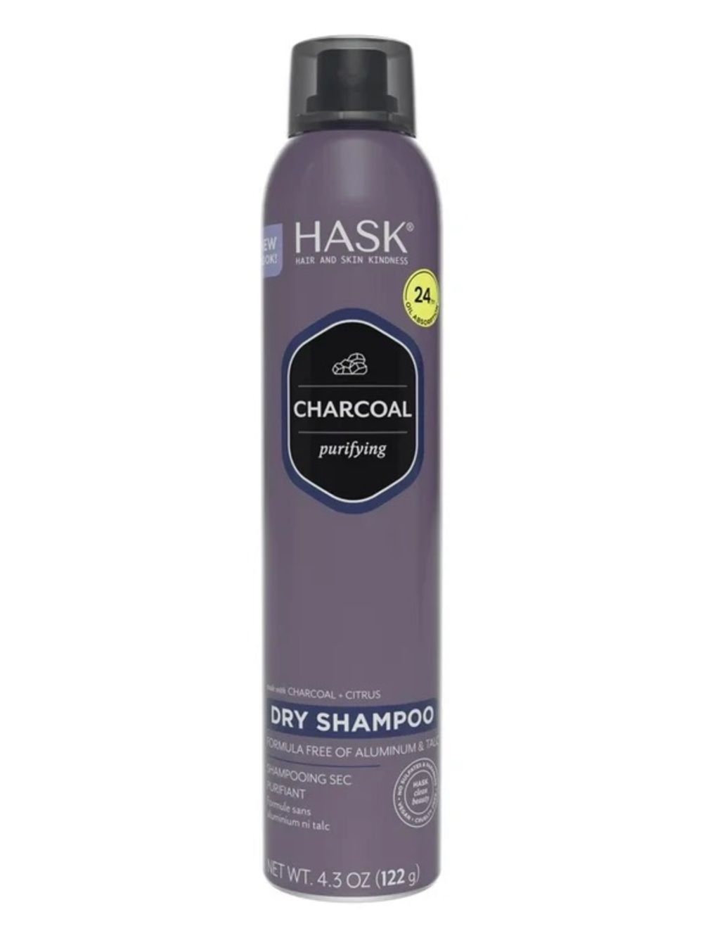 Hask Charcoal & Citrus Purifying Oil Control Dry Shampoo, 4.3 oz NWT